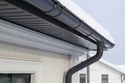 Galvanized Gutter System with Snow